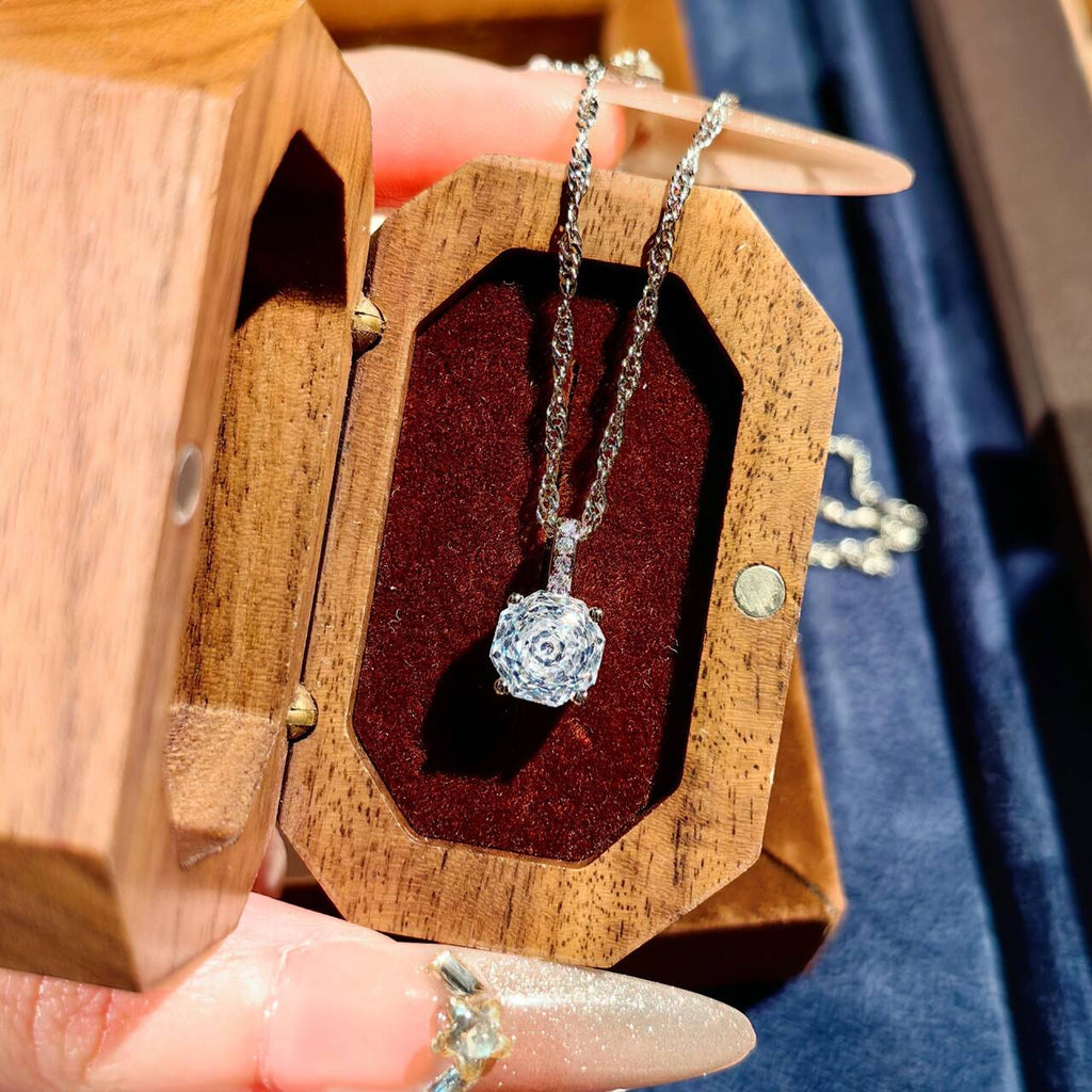 White Rose Jewelry Set | Necklace Ring Drop Earrings 3-Piece Pack